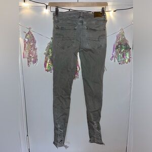 American Eagle Outfitters ripped low rise leggings